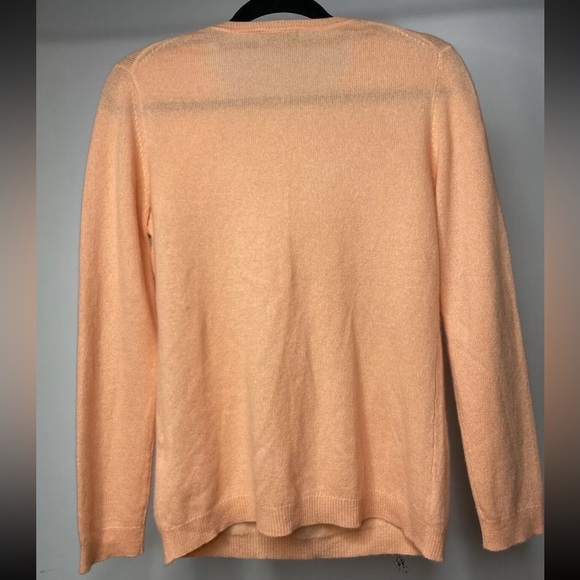 Charter Club Cashmere Sweater Crew Neck Orange Spring - Medium - Picture 4 of 4